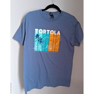 NORWEIGAN CRUISE LINE GREAT TORTOLA BLUE T SHIRT SIZE MED
